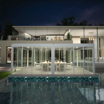 หลังคาอัตโนมัติ Pergola ซุ้มหลังคา